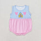 Baby Girl Sleeveless Castle Sibling Sister Romper Dress