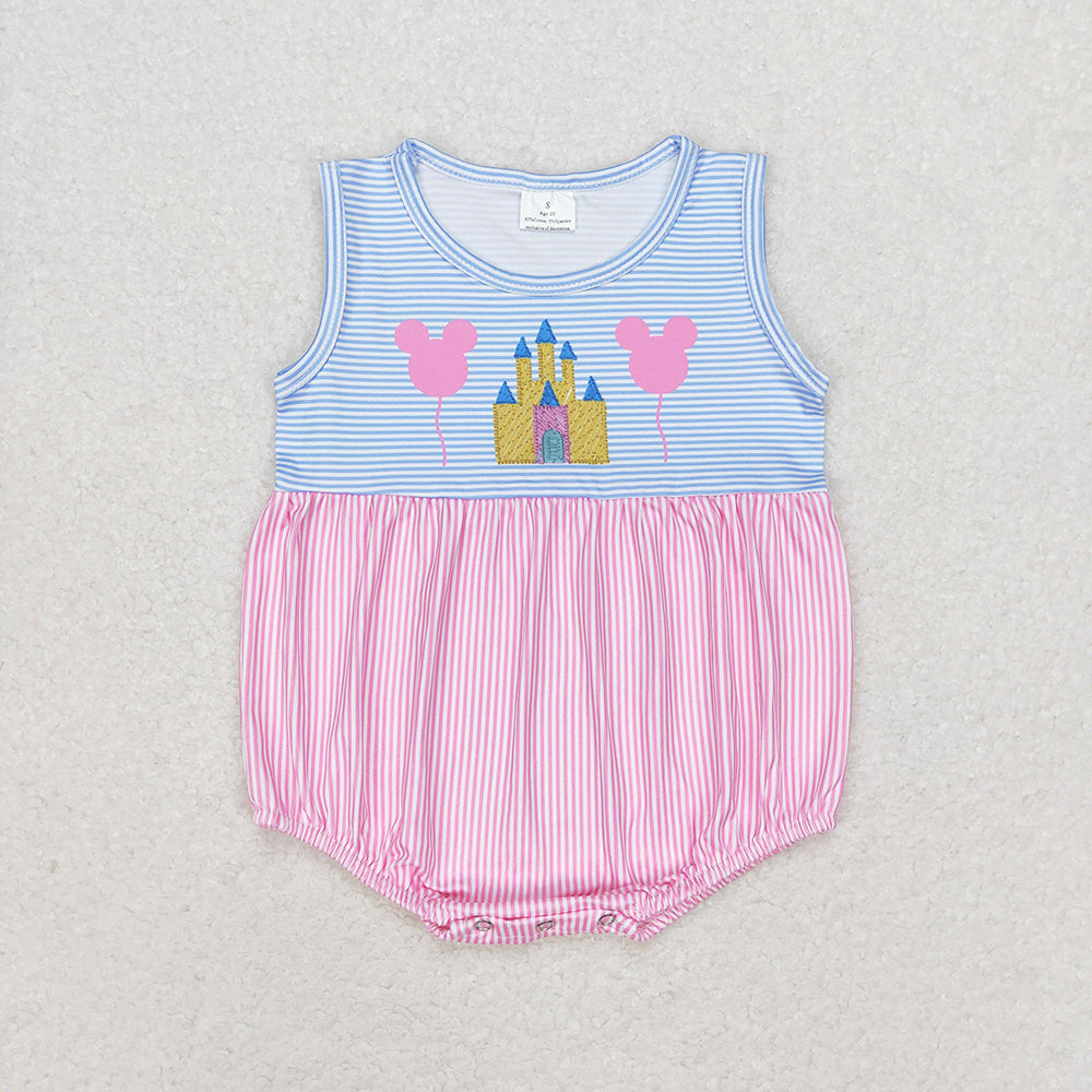 Baby Girl Sleeveless Castle Sibling Sister Romper Dress