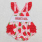 Mama's Girl Strawberry Embroidery Romper Sibling Sister Clothes Set