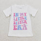 Baby Girl Short Sleeves Big Littler Sister Sibling Tee Shirts Tops