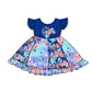 Promotion Baby Girl July 4th Stars Blue Twirl Dress