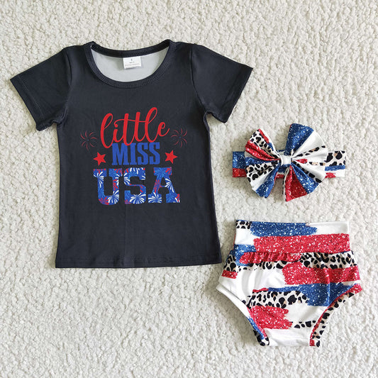 Promotion Baby girls July 4th bummie sets