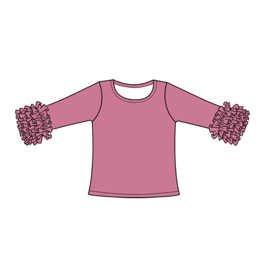 Baby Girl Ruffle Long Sleeves Cotton Icing Shirt Tops Moq 5