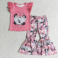 Promotion Baby Girl Mouse Pink Shirt Bell Pants Outfit