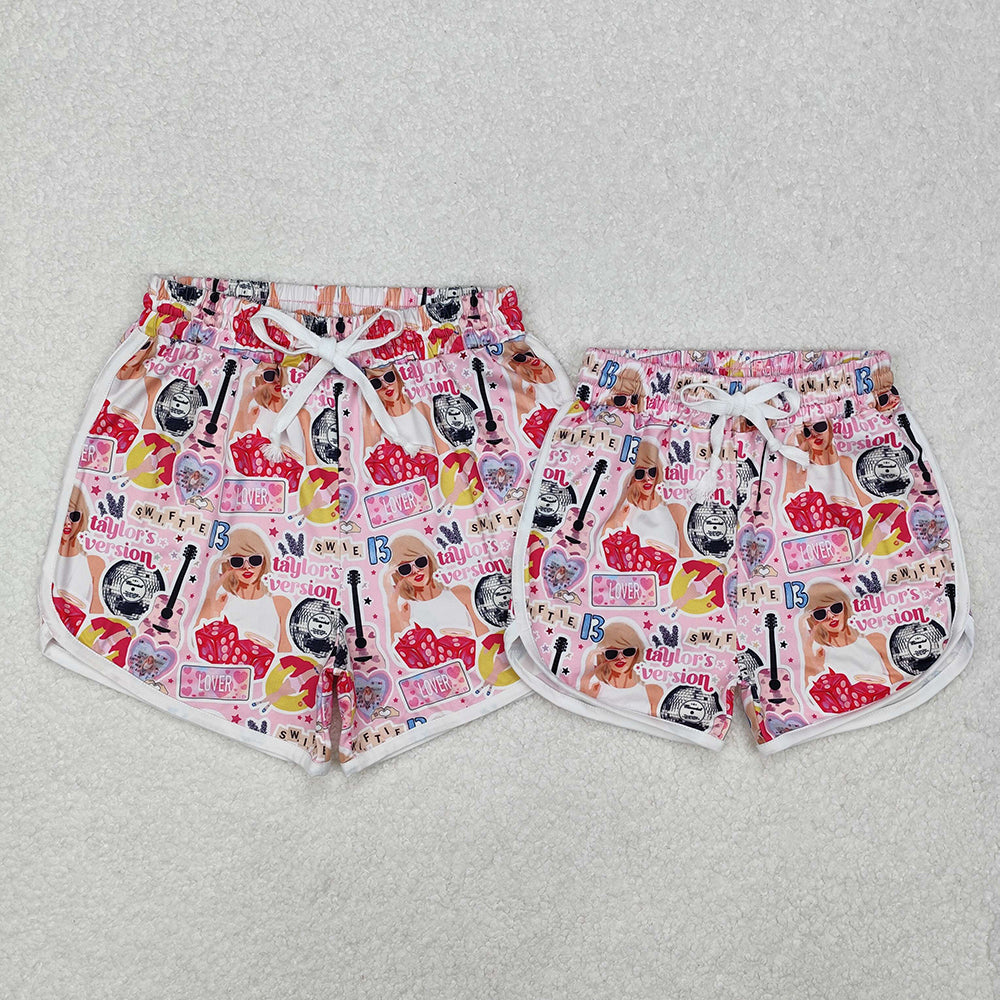 RTS Baby Girl Adult Women Singer Sibling Mommy and Me Shorts Bottoms