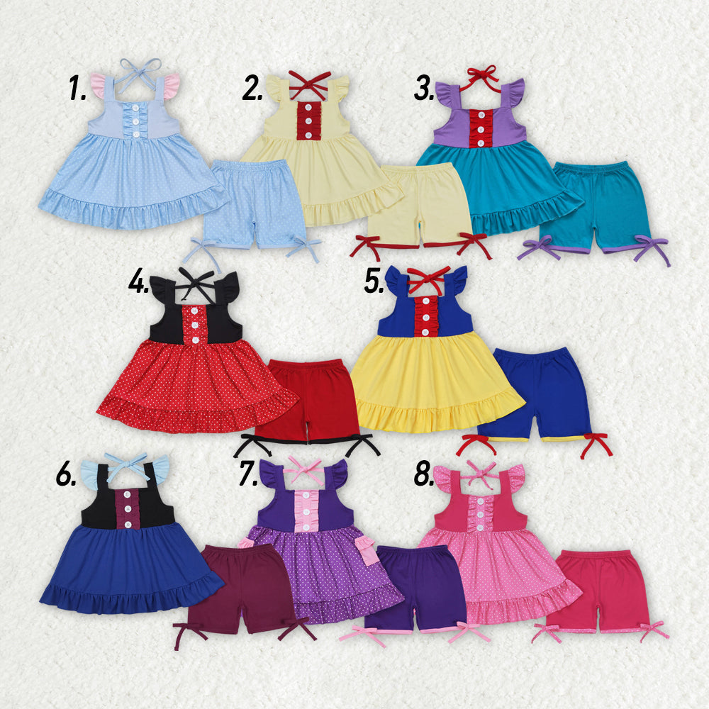 Baby Girl Short Sleeves Princess Sibling Sister Shorts Set