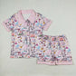 Mommy & Me Baby Girl Adult Sibling Singer Buttons Shirts Shorts Pajamas Set