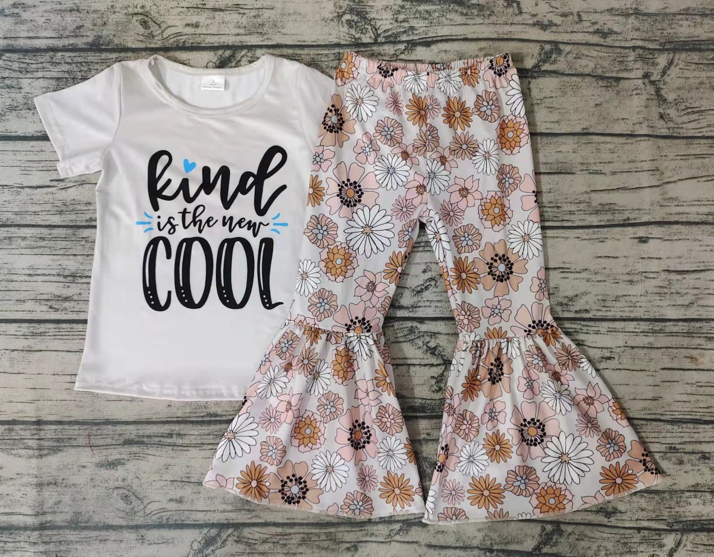 Promotion Baby Girl Kind Cool Flower Pants Outfit