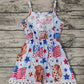 Promotion Baby Girls July 4th Cow Stars Jumpsuit