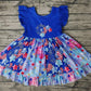 Promotion Baby Girl July 4th Stars Blue Twirl Dress