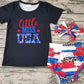 Promotion Baby girls July 4th bummie sets