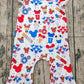 Promotion Baby Girls Cartoon 4th of July Romper