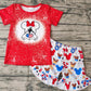 Promotion Baby Girls 4th of July Castle Shorts Set