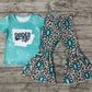 Promotion Baby Girl Rodeo Leopard Bell Pants Western Set