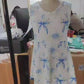 Baby Girl Sleeveless Blue Bows Flower Yoga Active Knee Length Skort Dress RTS