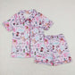 Mommy & Me Baby Girl Adult Singer Buttons Top Shorts Pajamas Set