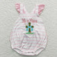 Baby Boy Girl Easter He Is Risen Embroidery Sibling Romper Set