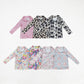 Baby Girl Long Sleeves Leopard Flower Bows Pockets Sibling Yoga Active Zipper Pullover Tops RTS
