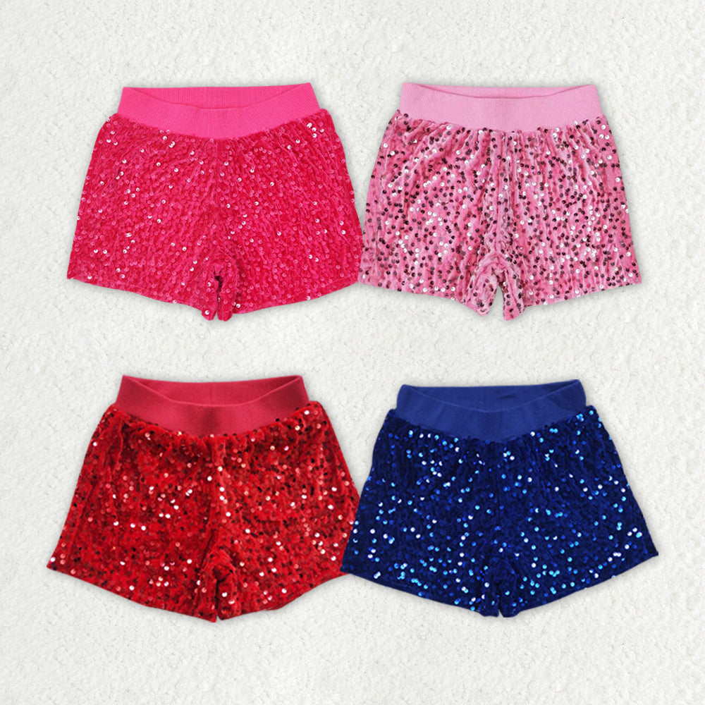 Baby Girl Sibling Sister Sequins Summer Shorts