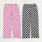 Adult Women Pink Black Checkered Sibling Pajamas Pants