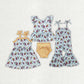 Baby Girl Kids Flower Sibling Straps Dress Jumpsuit Set Clothes
