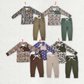 Baby Boy Long Sleeves Camo Buttons Pullover Shirt Pocket Cotton Pants Sibling Brother Clothes Set