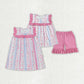 Baby Girl Ruffle Sleeves Flower Sibling Dress Outfit RTS