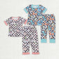 Baby Boy Girl Short Sleeves Easter Dinosaurs Eggs Sibling Pajamas Clothes Set