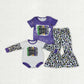 Baby Girl Kids Mardi Gras Sibling Romper Clothes Set