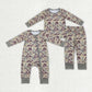 Baby Boy Camo Bamboo Sibling Pajamas Romper Clothes Set