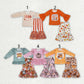 Baby Girl Long Sleeves Pumpkin Flower Shirt Bell Pants Sibling Thanksgiving Fall Outfit RTS