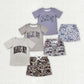 Baby Kids Toddler Short Sleeves Mama's Boy Shirt Camo Shorts Sibling Outfit RTS