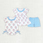 Baby Girl Bird House Flower Sibling Romper Set