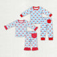 Baby Boy Girl Christmas Santa Sibling Pajamas Blue Set