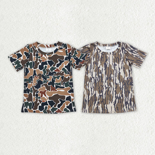 Baby Boy Short Sleeves Camouflage Sibling Shirt Tops