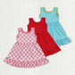 Baby Girl Sleeveless Checked Ruffle Sibling Knee Length Dress RTS
