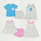 Baby Boy Girl Easter Checkered Sibling Dress Romper Clothes Set