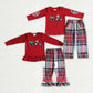 Baby Boy Girl Embroidery Tractors Christmas Sibling Pajamas Set