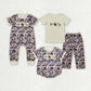 Baby Boy Short Sleeves Embroidery Duck turkey Deer Camo Sibling Romper Clothes Set