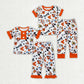 Baby Boy Girl Short Sleeves Halloween Mouse Sibling Pajamas Set