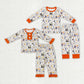 Baby Boy Girl Halloween Pumpkin Ghost Sibling Pajamas Set