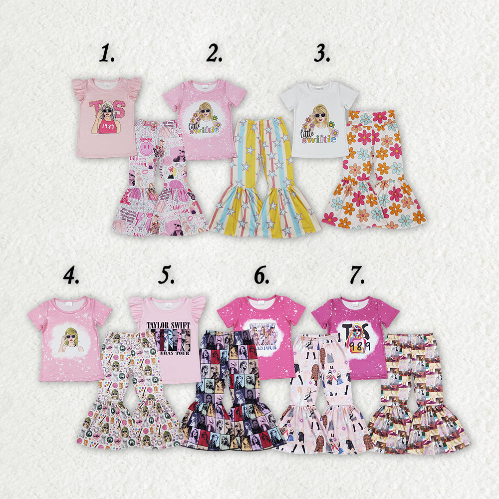 Baby Girl Short Sleeves Pants Sibling Sister Singer Set