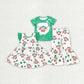 Baby Girl Short Sleeves St Patrick Cow Sibling Dress Outfits Set