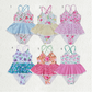 Baby Girl Summer Floral One Piece Sibling Sister Swimsuits