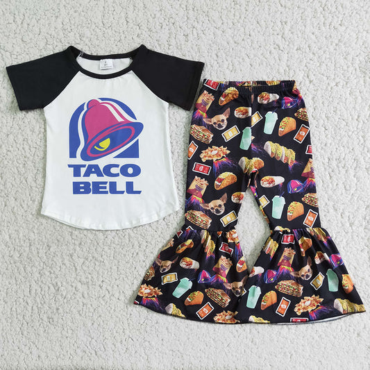 Promotion Baby Girl Taco Shirt Bell Pants Set