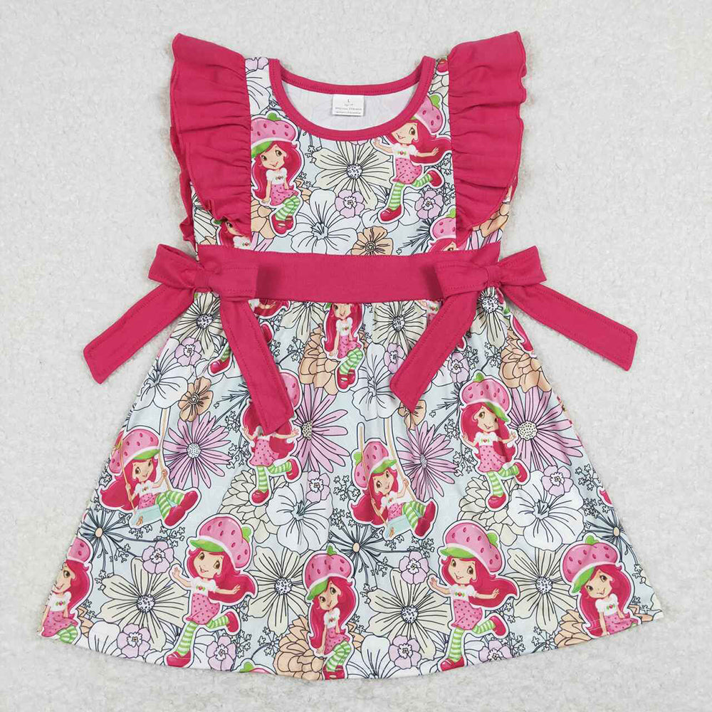 Baby Girl Short Sleeves Strawberry Sibling Sister Dress Romper