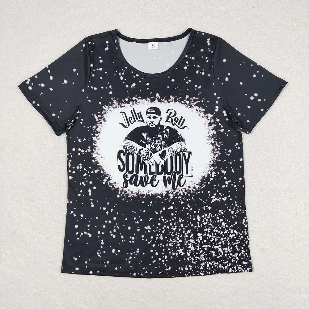 Mom & Me Singer Short Sleeve Tee Black Shirt Tops