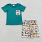 Promotion Baby Boy Short Sleeves Pocket Shirt Construction Shorts Outfit