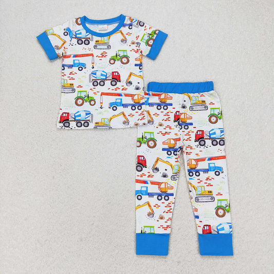 Baby Boy Construction Shirt Pants Pajamas Set