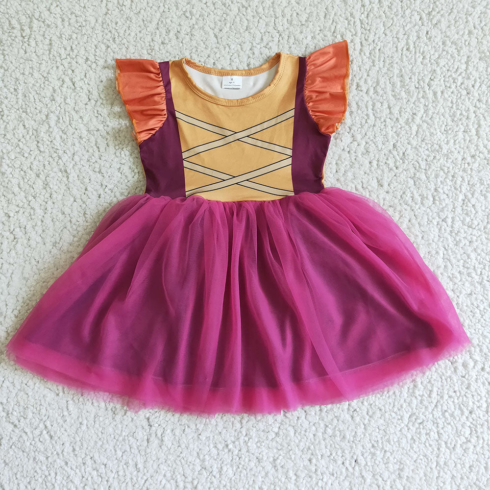 Promotion Baby Girl Halloween Short Sleeves Tulle dress